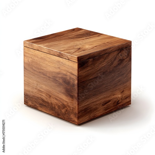 Elegant Wooden Storage Box with Smooth Finish and Minimalist Design