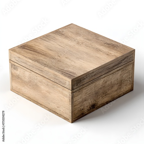 Rustic Wooden Box for Storage and Decoration in Natural Finish