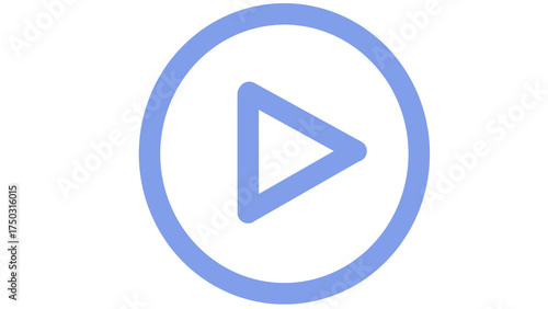 Free Download Circle and triangle forming play button icon, media symbol, minimal design - GFXLoad