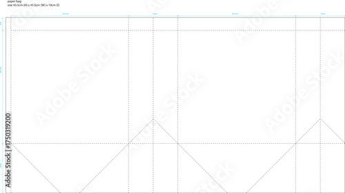 vector illustration of a blank die cut packaging white box