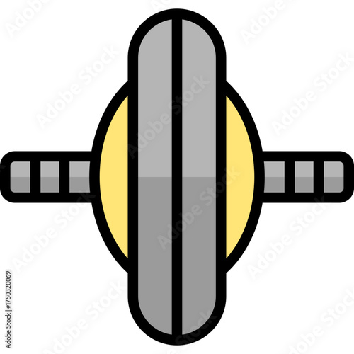 roller wheel icon illustration design with filled outline
