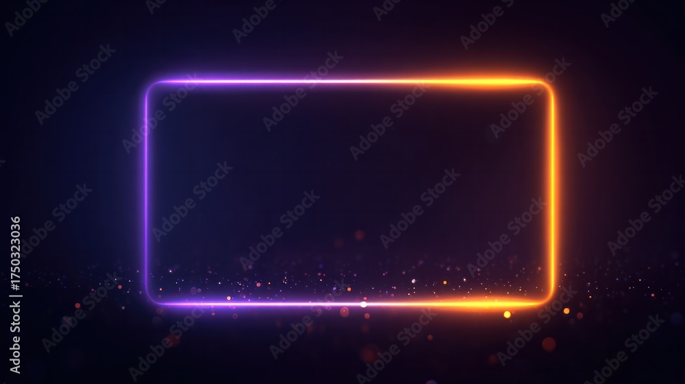Obraz premium Dynamic abstract light frame digital studio visual design dark background creative concept