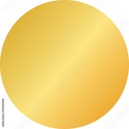Gold banner circle shape logo