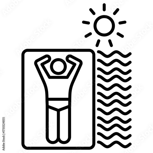 Sunbathing Icon