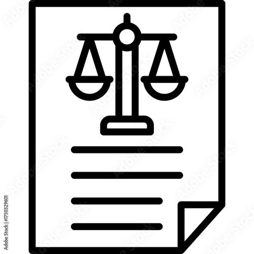 Legal Balance line icon
