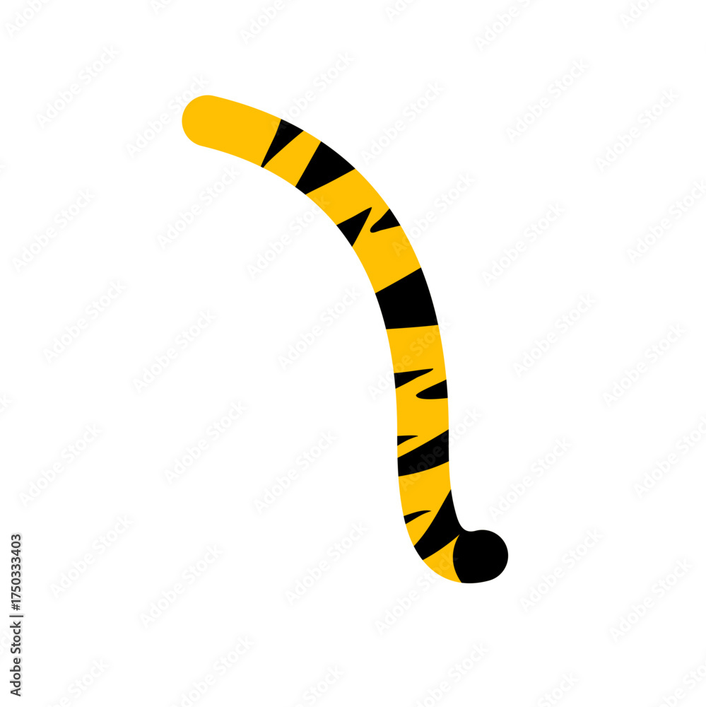 Fototapeta premium Tiger tail vector