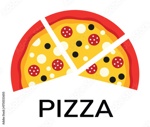 Pizza logo for restaurants, take-out, or delivery service branding
