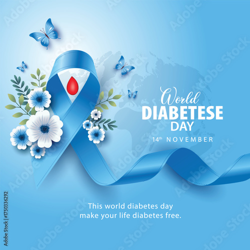 World Diabetes day. November 14,vector logo type icon. abstract Vector illustration
