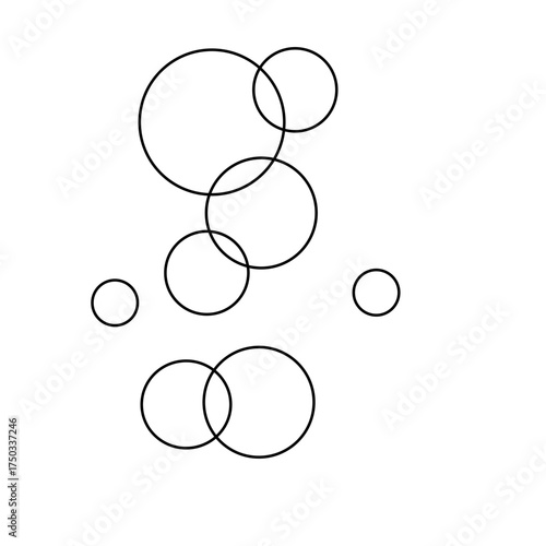 Overlaping circle bubble rings