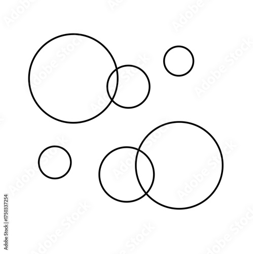 Overlaping circle bubble rings
