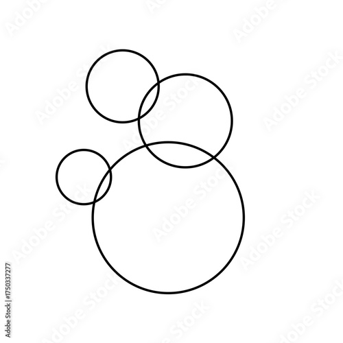 Overlaping circle bubble rings
