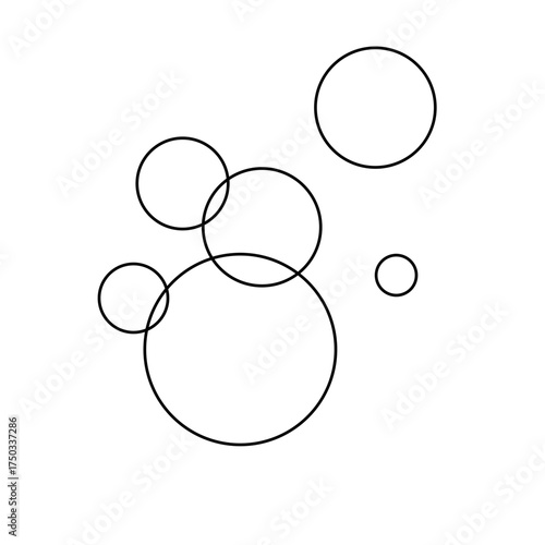 Overlaping circle bubble rings