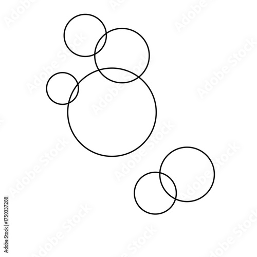 Overlaping circle bubble rings