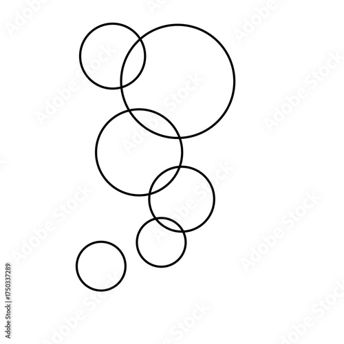 Overlaping circle bubble rings