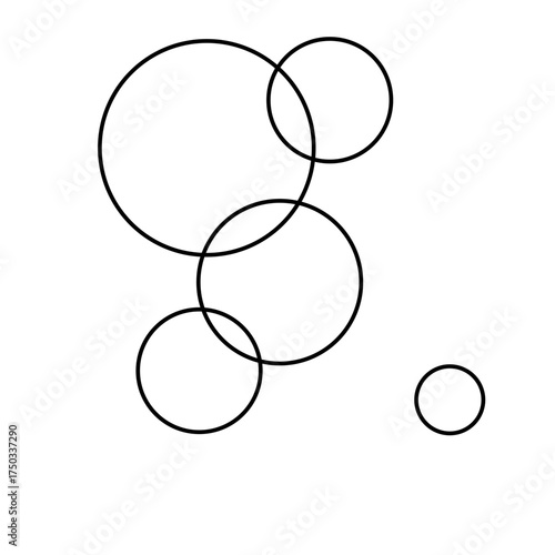 Overlaping circle bubble rings
