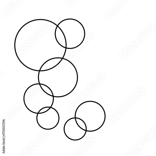 Overlaping circle bubble rings