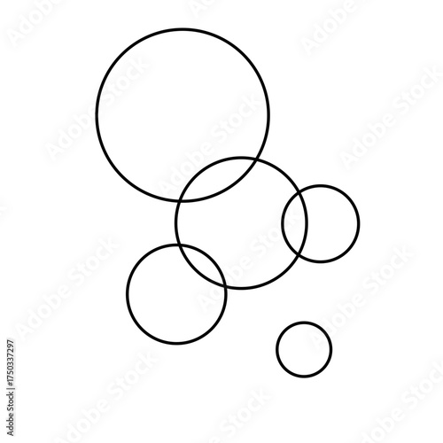 Overlaping circle bubble rings