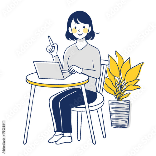 在宅ワークのイラスト