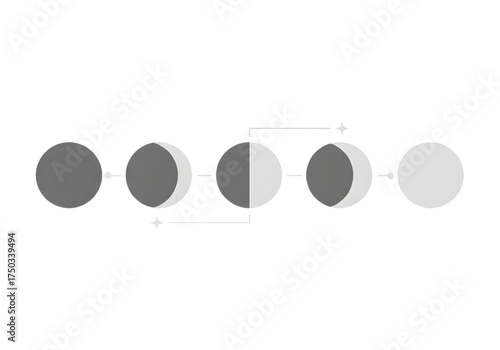  Minimal icon of a moon phases chart — no background, no shadow PNG