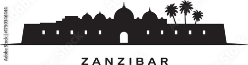 Zanzibar Skyline Silhouette Landmark Cityscape View Africa Tourism Travel Vacation Architecture