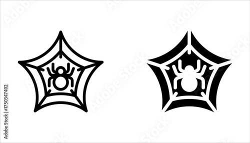 Spider web icons set. Cobweb icon. halloween concept on white background