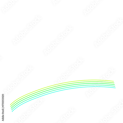 Multi color curve line