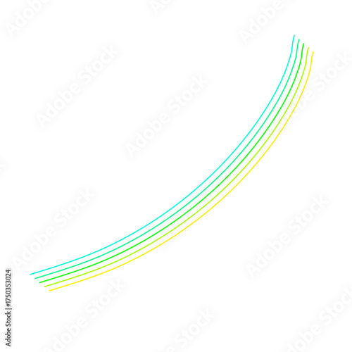 Multi color curve line