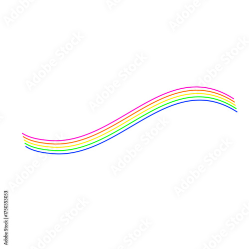 Multi color curve line