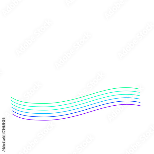 Multi color curve line