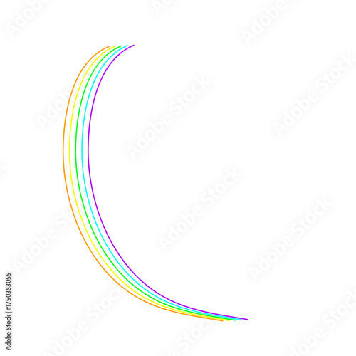 Multi color curve line