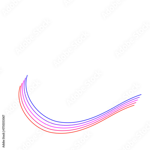 Multi color curve line