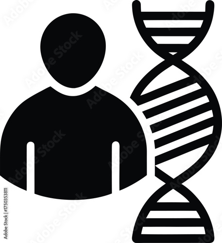 Genetic Recombination silhouette vector art Illustration