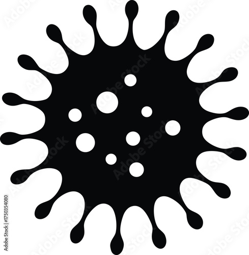 Lysosome silhouette vector art illustration