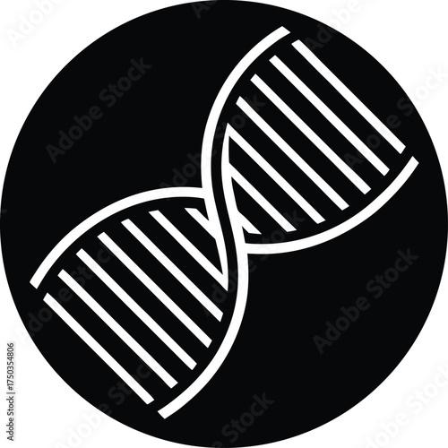Plasmid silhouette vector art illustration