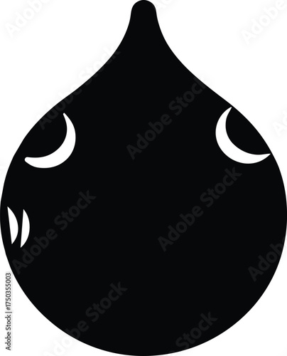 Red blood cell silhouette vector art illustration