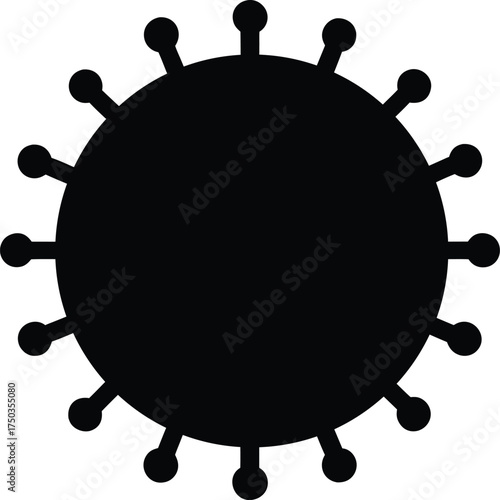 Rotavirus silhouette vector art illustration