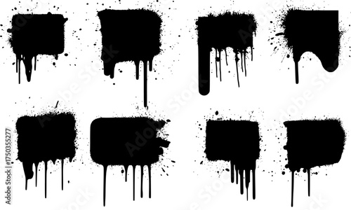 Graffiti Spray Paint Drip Art Abstract Streetwear Splatter Background Design