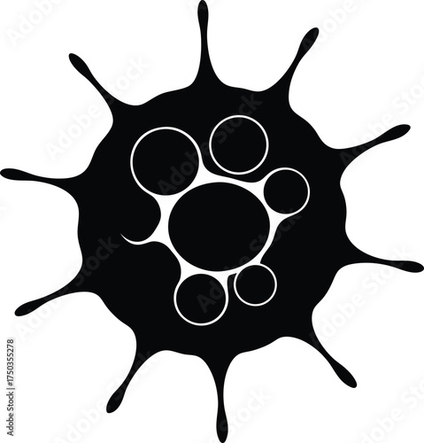 Stem cell silhouette vector art illustration