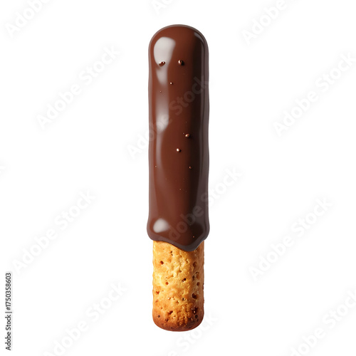 Wallpaper Mural Delicious Chocolate Dipped Biscuit Stick on Black - Gourmet Snack, Sweet Treat for Food Advertising & Confectionery Torontodigital.ca