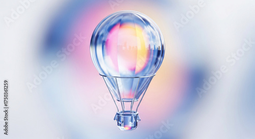 Abstract crystal balloon, a modern and dreamy design for creative projects and artistic concepts
