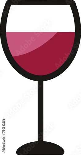 wine glass vector illustration