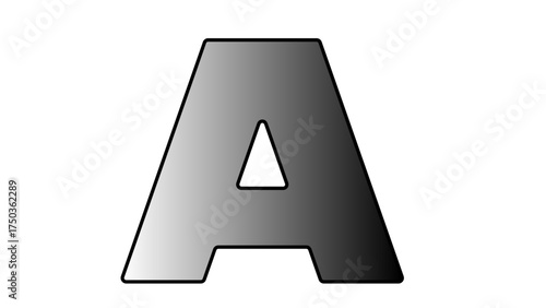 Intricate Gothic Letter A in Black and White – Ornate 3D Typography with Cinematic Lighting