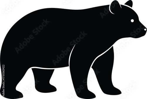 Bear silhouette vector art illustration