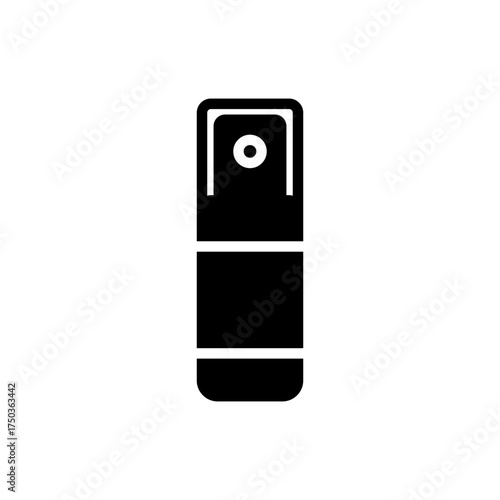 Black Glyph Icon of Spray Can Dispenser