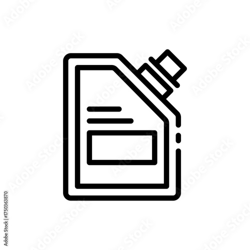 Line Art Icon of Flexible Liquid Pouch