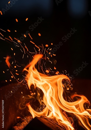 Dancing Flames - A Fiery Display of Energy and Light.