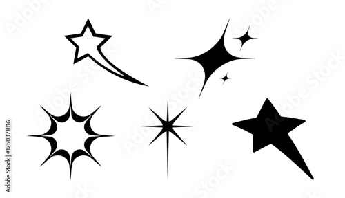 Collection of Star Celestial Constellation Vector Icons