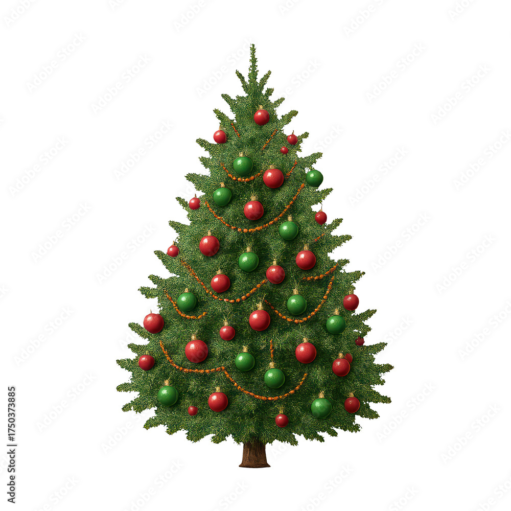 Fototapeta premium PNG Festive Christmas tree decoration