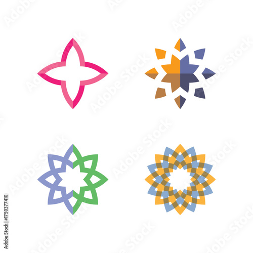 Beauty Vector flowers design logo Template icon