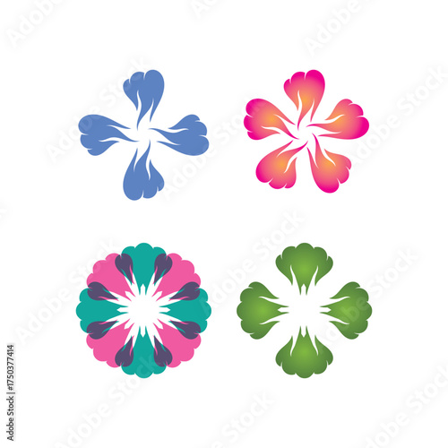 Beauty Vector flowers design logo Template icon